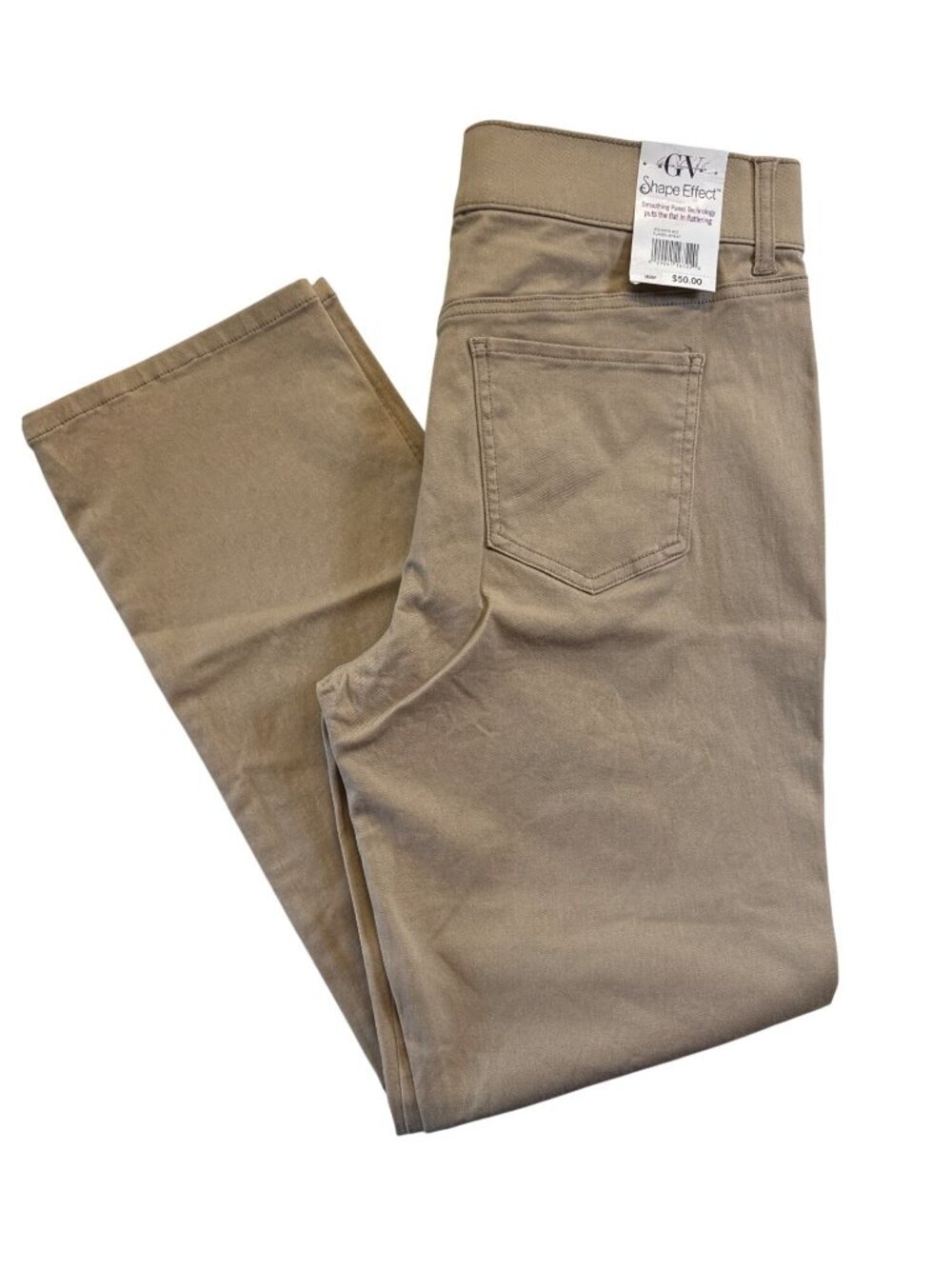 GLORIA VANDERBILT Womens Shape Effect Straight Jeans~Size 10 AVG~Flaxen Wheat L9
